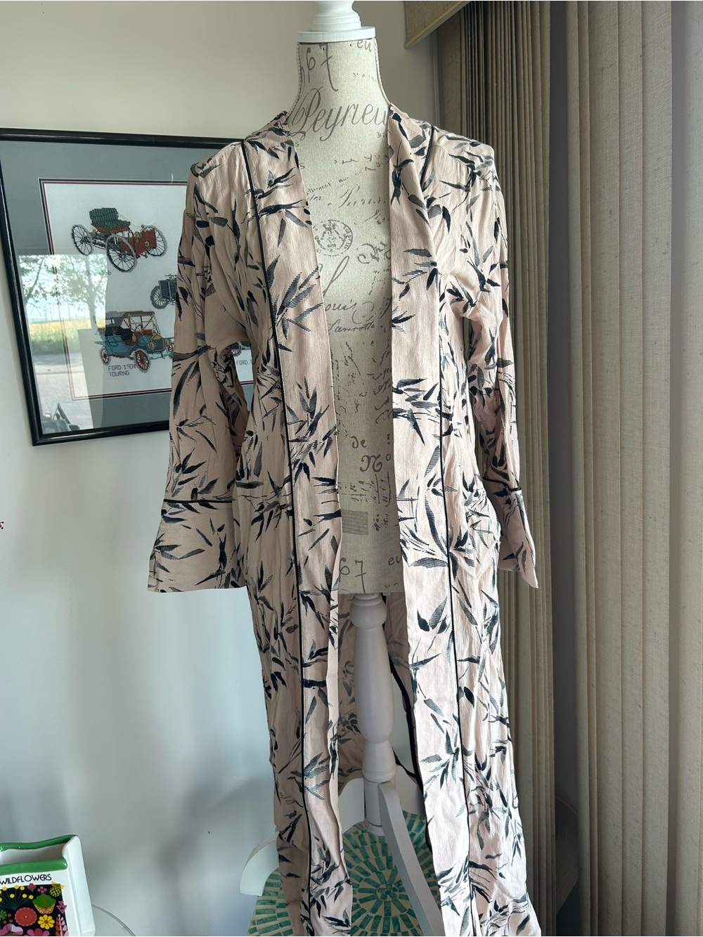 . 🌿 Topshop Bamboo Print Longline Kimono Duster 🌿